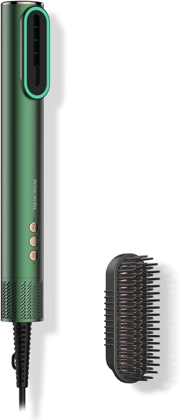 Memorism Ionic High Speed Hair Dryer - 4 Heat Settings, 3 Speed Settings, Negative Ions to Reduce Frizz - Professional Hair Dryer, Completely Dries Hair in 5 Minutes - 1100W Motor (Green)