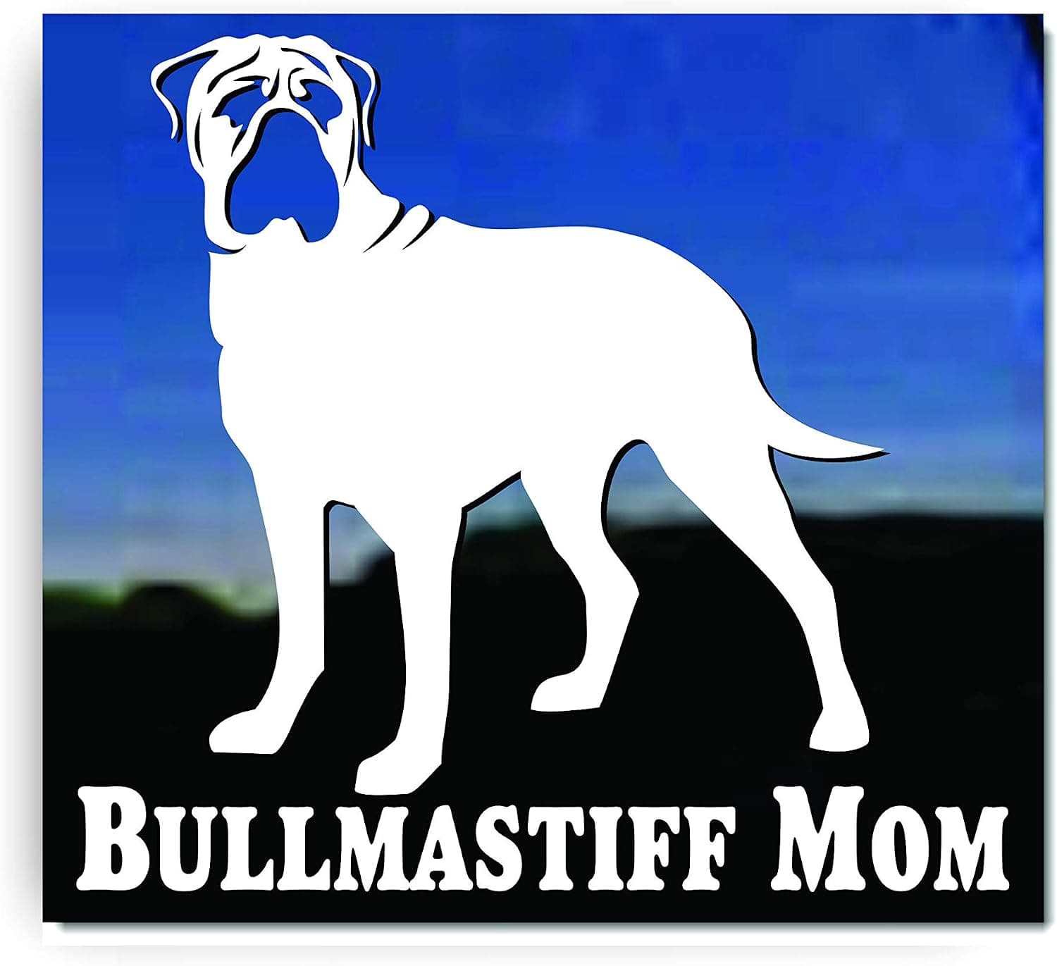 Bullmastiff Mom ~ Bullmastiff Vinyl Window Auto Decal Sticker