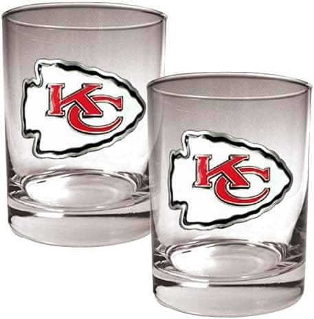 Great American Products Kansas City Chiefs 14oz. Rocks Glass Set