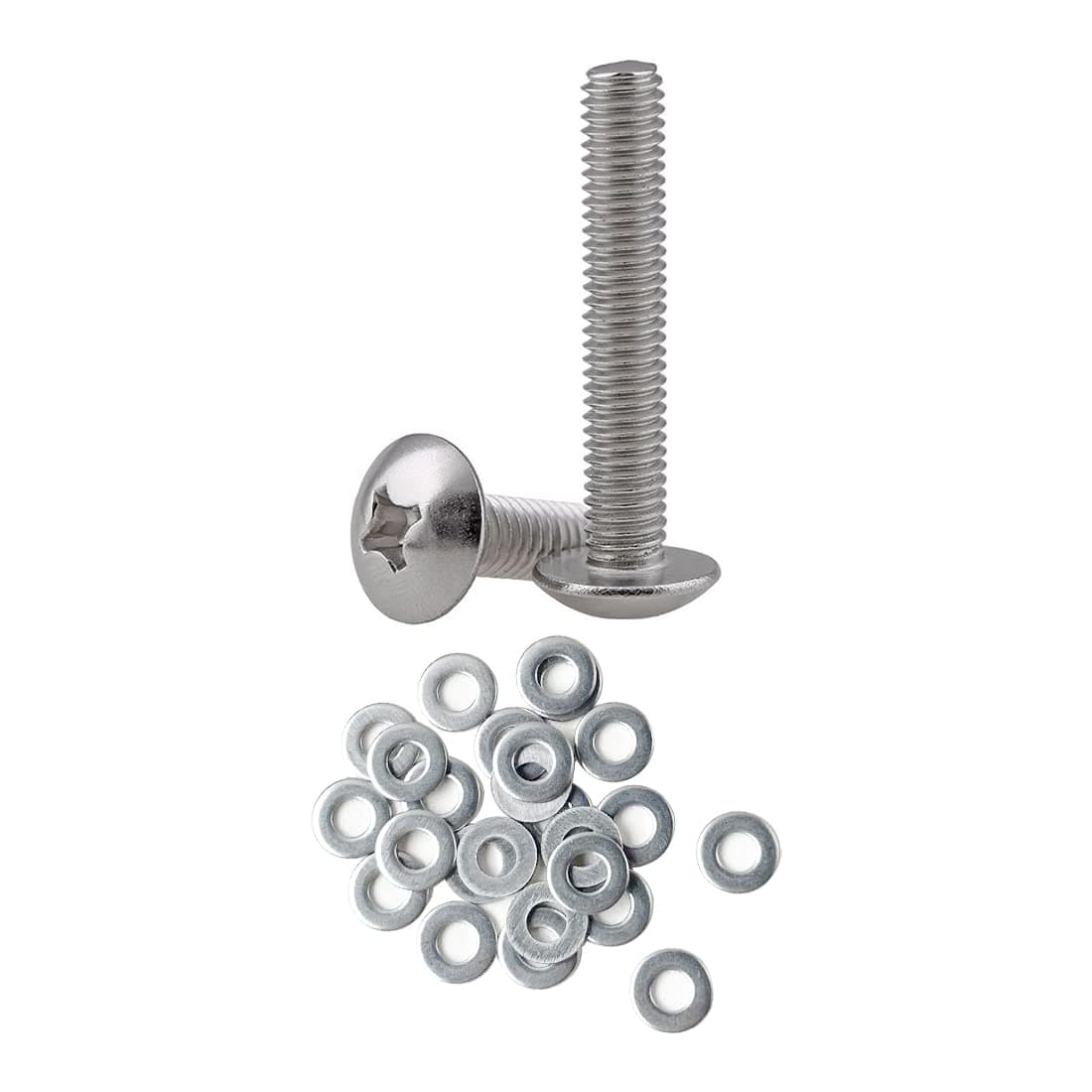 Adiyer 25pcs Knob/Pull Machine Screws with Washers 8/32 Thread x 1-inch Cabinet Door Drawer Screws, 304 Stainless Steel