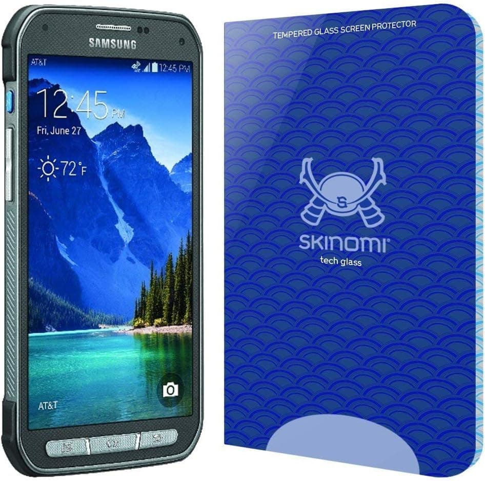 Skinomi Tech Glass Screen Protector for Samsung Galaxy S5 Active - Clear HD and 9H Hardness Ballistic Tempered Glass Shield