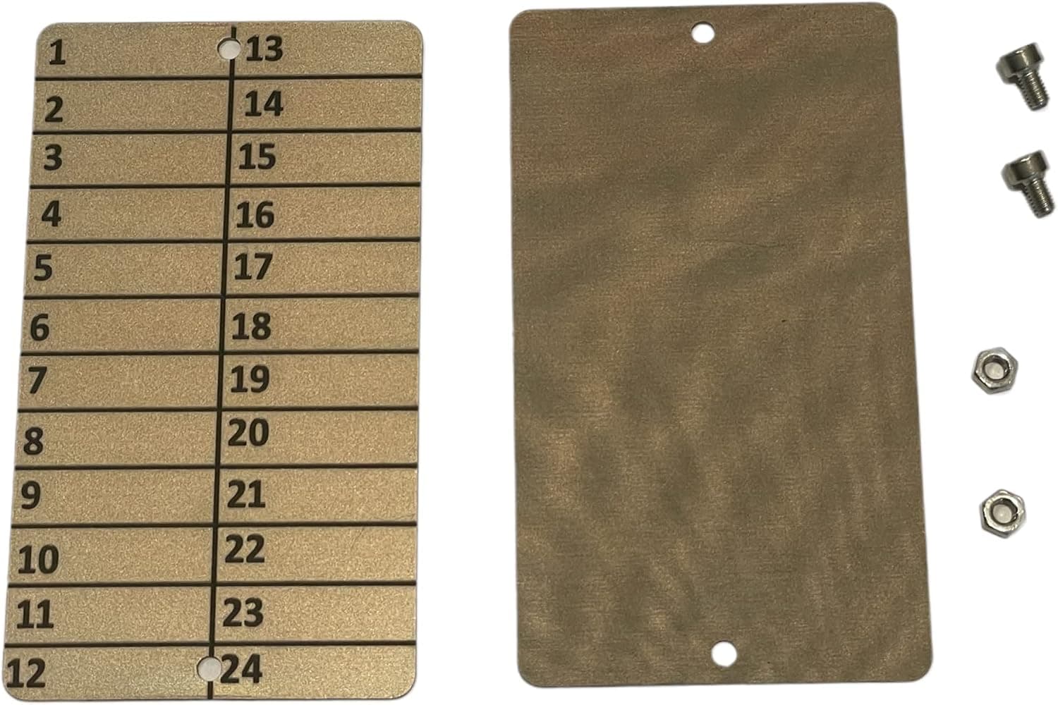 American Metal Goods Crypto Seed Plate – 2-Pcs Titanium Crypto Seed Storage Plates with Stainless Steel Screws and Nuts – Heavy-Duty Titanium Seed Phrase Storage Plates