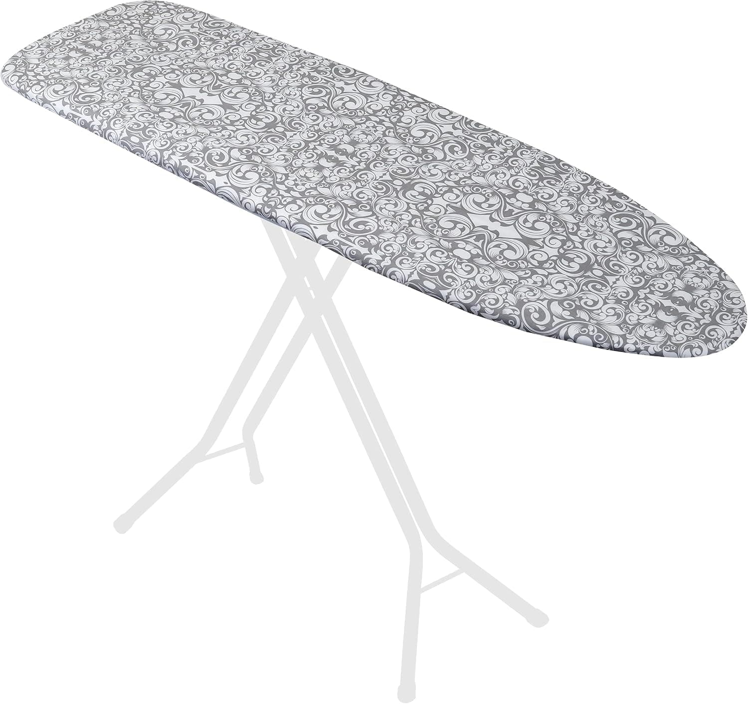 Laundry Solutions by Westex Floral Damask Deluxe Triple Layer Extra-Thick Ironing Board Cover & Pad, 15" x 54"