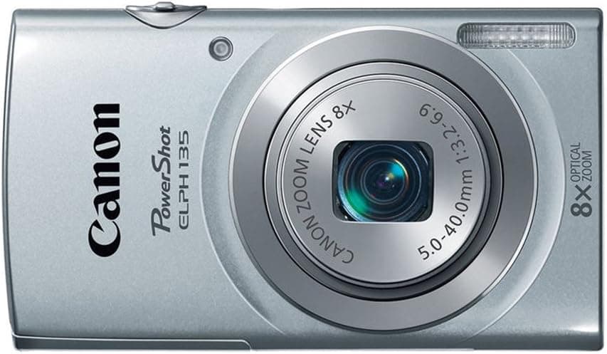 Canon PowerShot ELPH 135 16MP 8x Optical Zoom Digital Camera Bundle includes: Camera, Mini Tripod, 16GB Memory Card, Lens Cleaning Kit, Replacement Battery, Hi-Speed SD USB 2.0 Card Reader