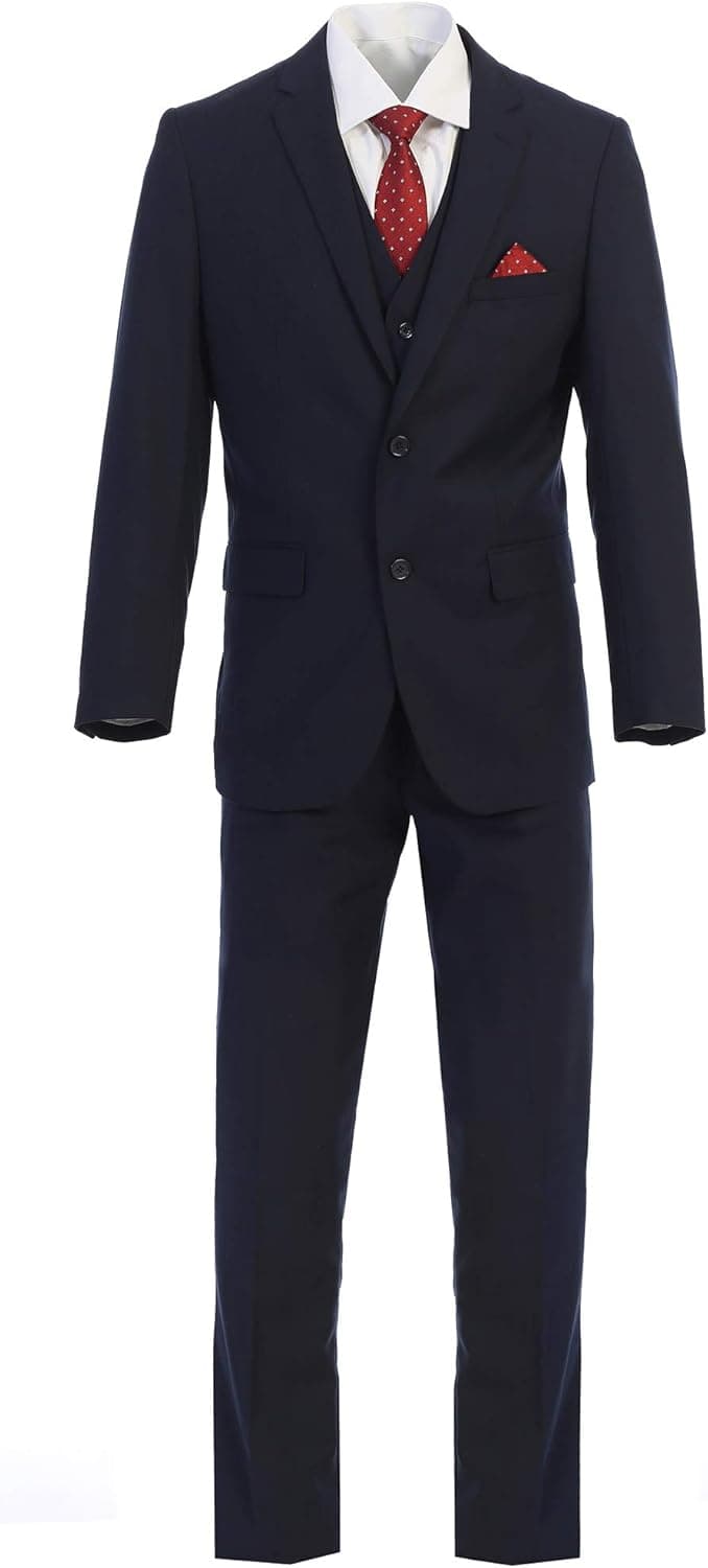 King Formal Wear Elegant Men's Modern Fit Three Piece and Two Piece Two Button Suits - Many Colors…