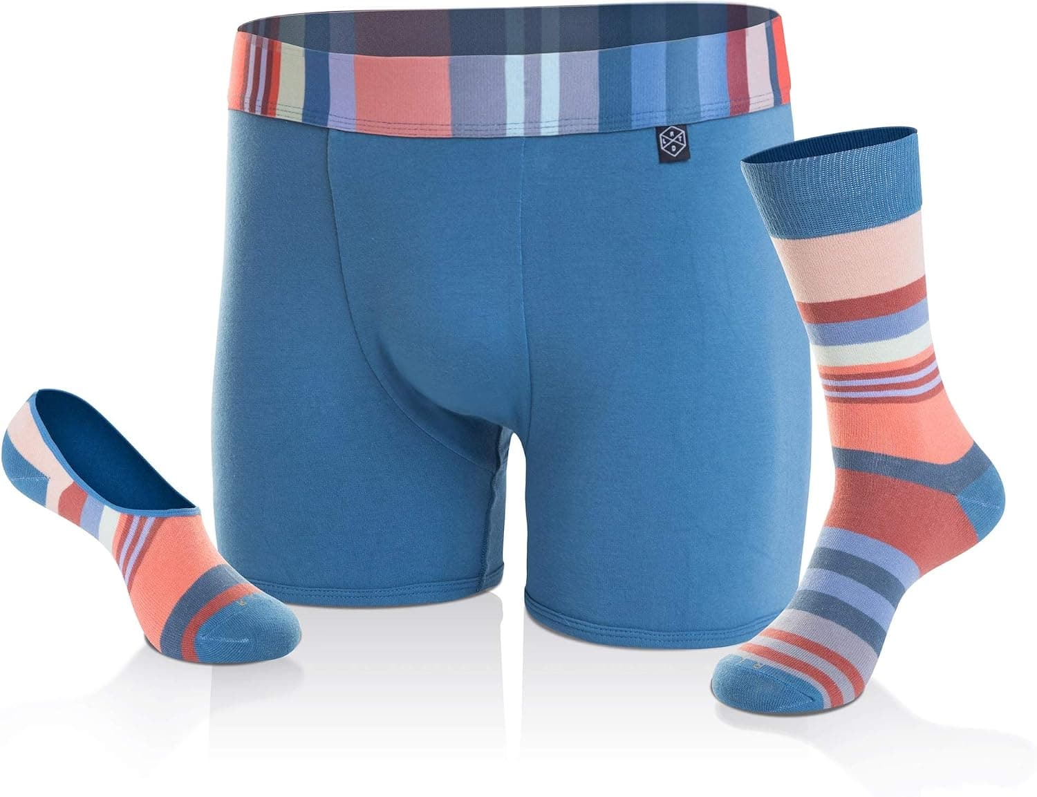 RLTD Men's Boxer Briefs and Socks Matching Underwear Set, 3 Piece (1 Pack)