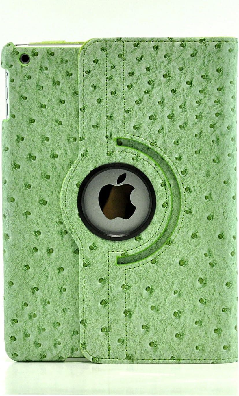 iPad Air 2 Case, LiViTech(TM) Ostrich Design Series 360 Rotating PU Leather Case Smart Cover for Apple iPad Air 2 (A1566) (Green)