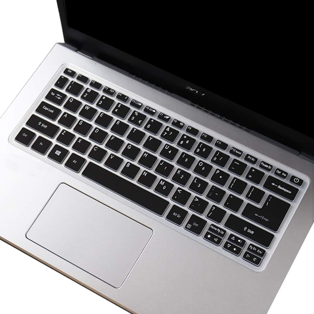 MUBUY Keyboard Cover for Acer Spin 3 SP314-51/52/53N/53GN/54N 14" |Acer Spin 5 SP513-52N/53N/54N 13.3" |Acer Swift 3 SF314-(52~57) 13.6| Swift 5 SF514-(51~54N) Keyboard Protective Skin-Black