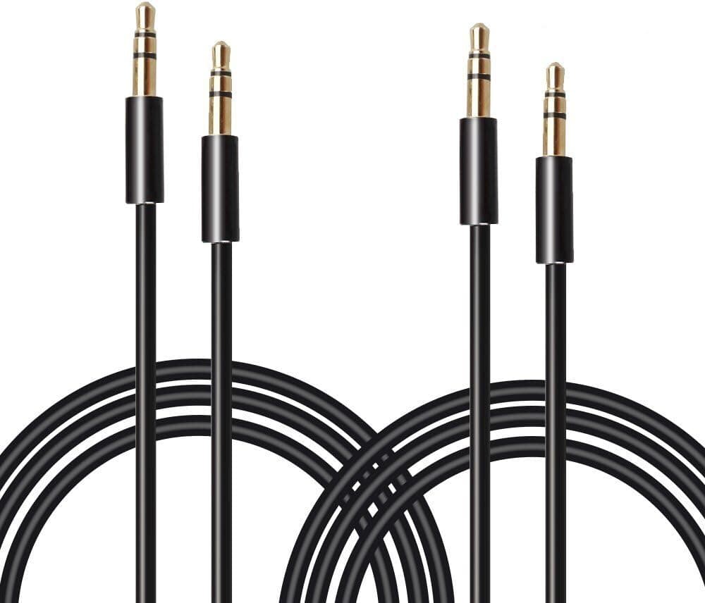 Dual Headphone Splitter and Headset Adapter, MAONO 3.5mm Jack Audio Stereo Cable Male to 2 Female Y Splitter for iPhone, Android, Smartphone, Laptop, MP3 Player (Male to Male(2 Pack))