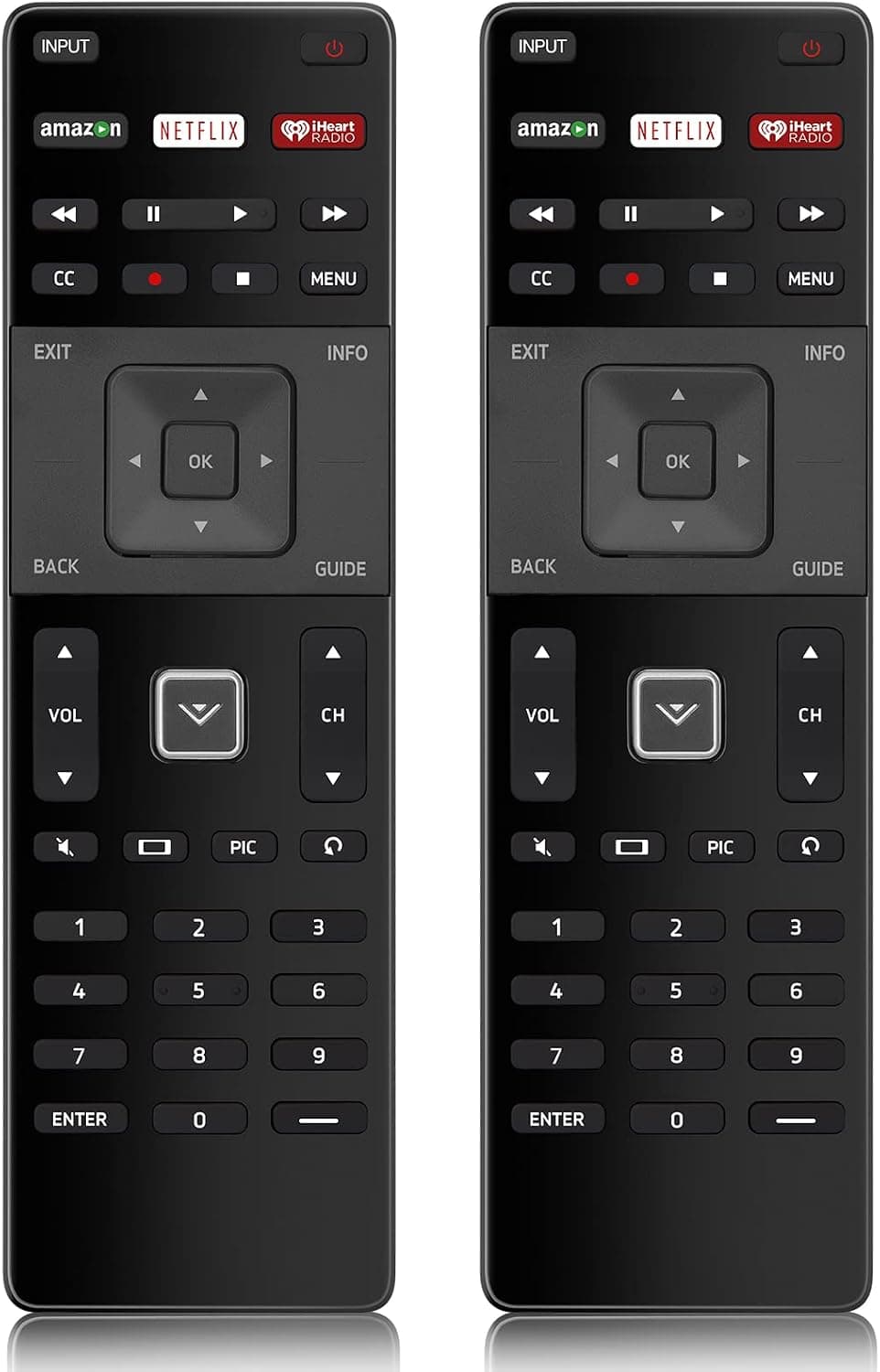 (Pack of 2) XRT122 Universal Replacement Remote Control for VIZIO-D Series E Series M Series LED HDTV Smart TVs