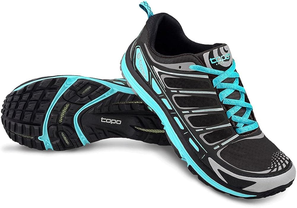 Topo Athletic Women's Runventure Running Shoes 7.5 Black/Dark Turquoise