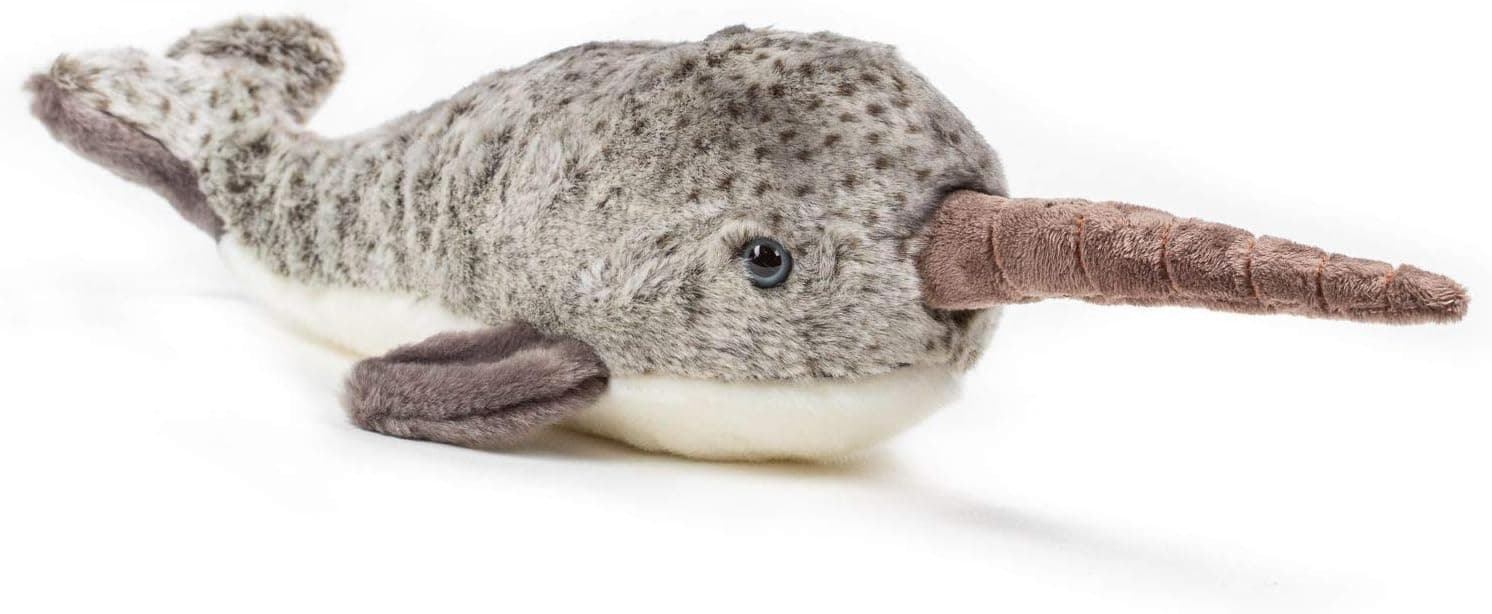 Wildlife Tree 18 Inch Stuffed Narwhal Plush Floppy Animal Kingdom Collection