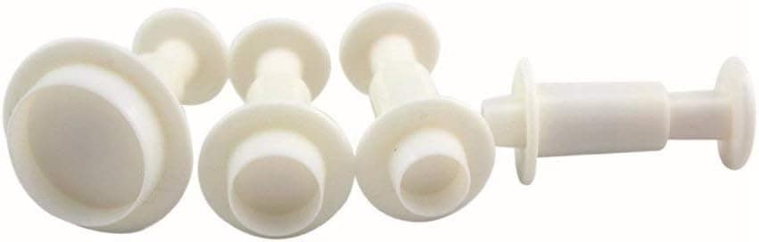 O'Creme Round Plastic Plunger Cutters - 4 Different Sizes, 1 Each