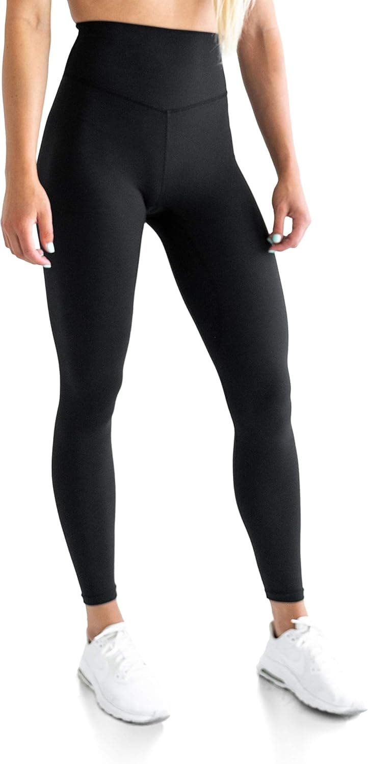 Kamo Fitness High Waisted Soft Leggings 7/8 Length Seamless Waistband Pattern Tights