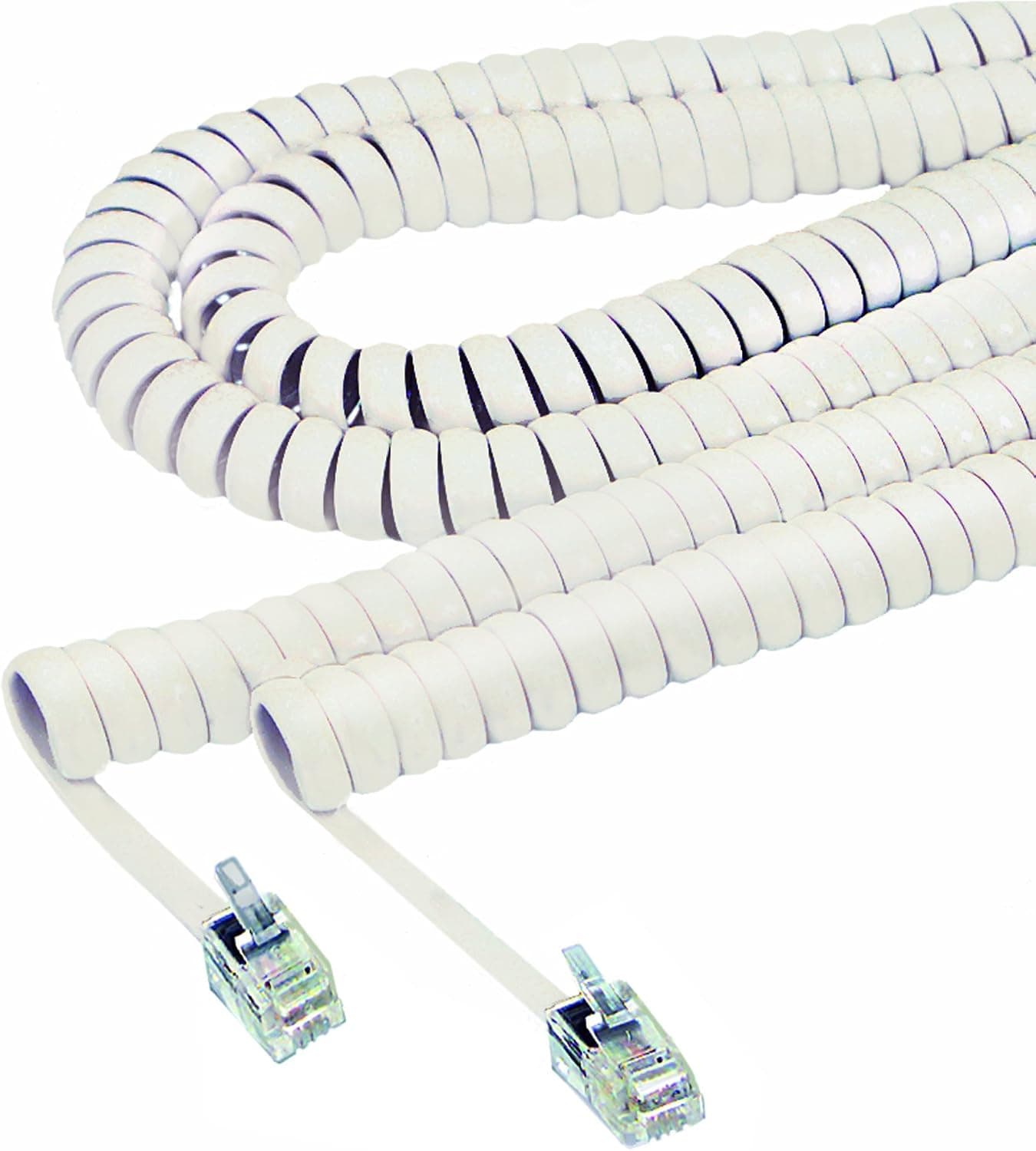 Softalk 42265 Phone Coil Cord 25-Feet Ivory Landline Telephone Accessory