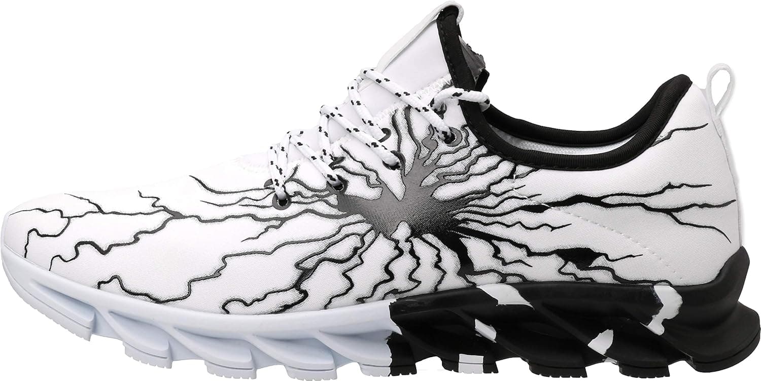 BRONAX Men's Tennis Shoes Graffiti Comfy Fashion Athletics Walking Sneakers