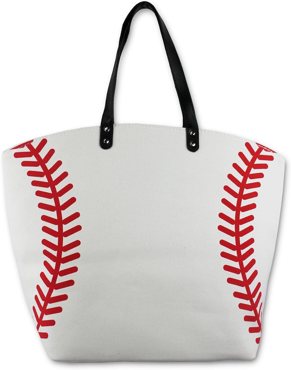 KNITPOPSHOP Baseball Canvas Tote Bag Handbag Large Oversized Mom Utility Beach Travel Prints Gift