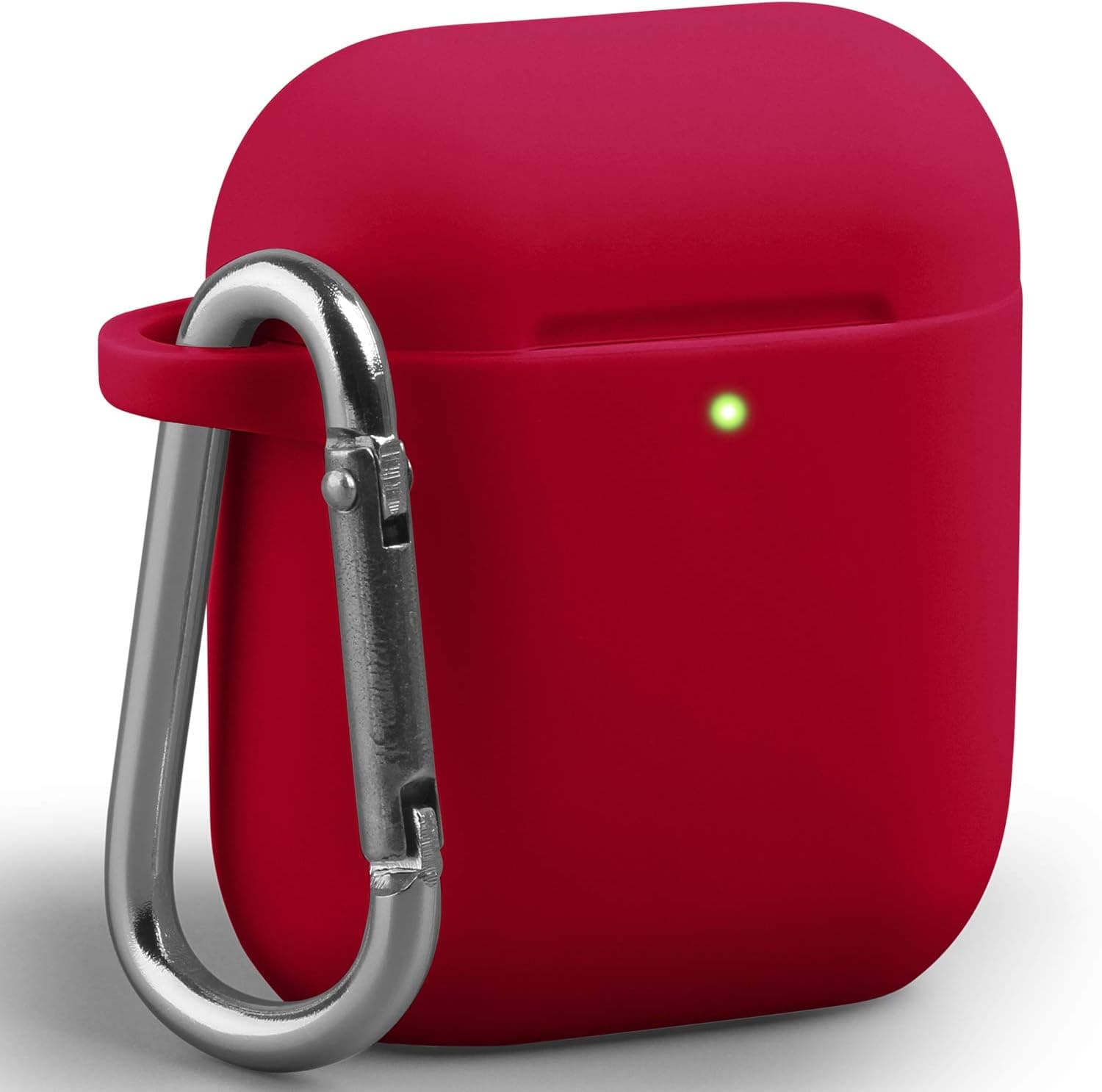 GMYLE Protective Case for Airpods, Silicone Wireless Charging Earbuds Cover with Keychain Accessories kit Set Compatible with Apple AirPods 2 & 1 – True Red