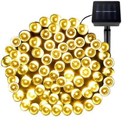 Solar String Lights, FZSYL 200 LED 72ft 8 Modes Waterproof White Outdoor Fairy Garden Solar Powered Lights for Patio, Lawn, Christmas Tree, Indoor, Home, Holiday, Party Decorations (Warm White)