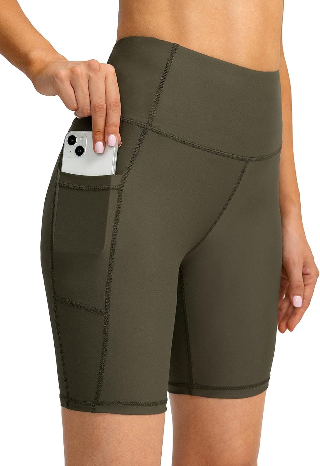 Kayrth Women's 7" High Waisted Swim Shorts with Side Pockets UPF50+ Board Swimsuit Shorts for Women Bathing Suit Bottoms