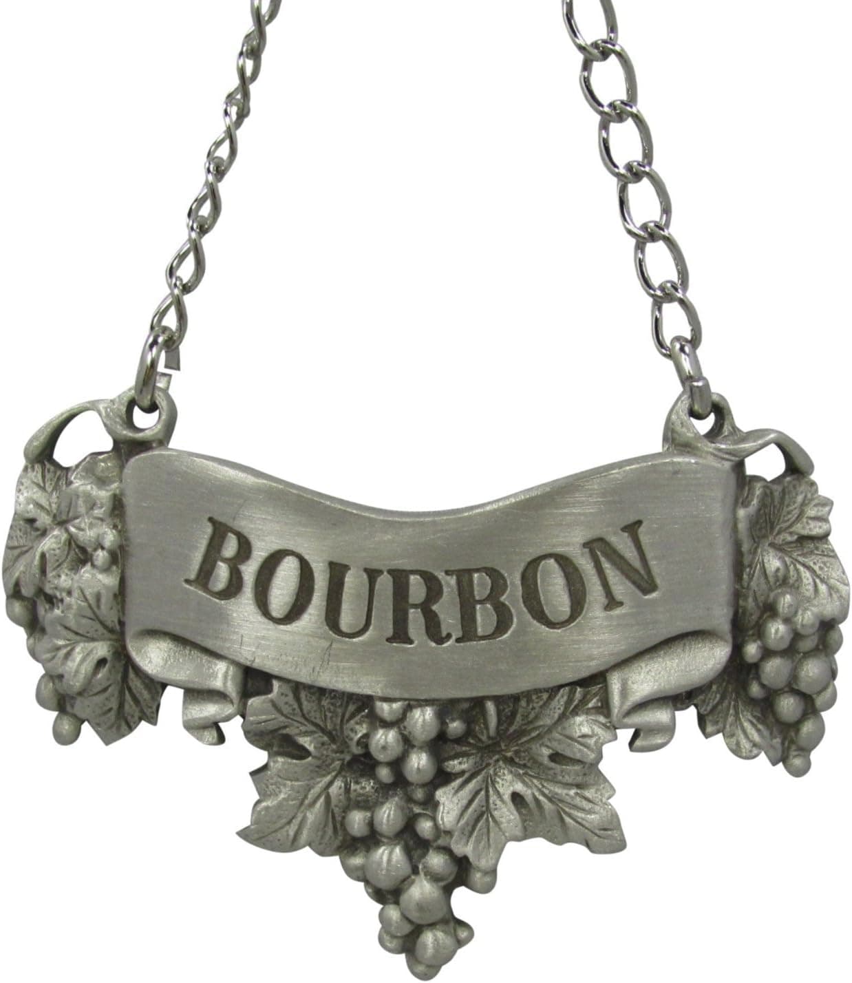 Lindsay Claire Embossed Pewter Liquor Bottle or Decanter Label Bourbon