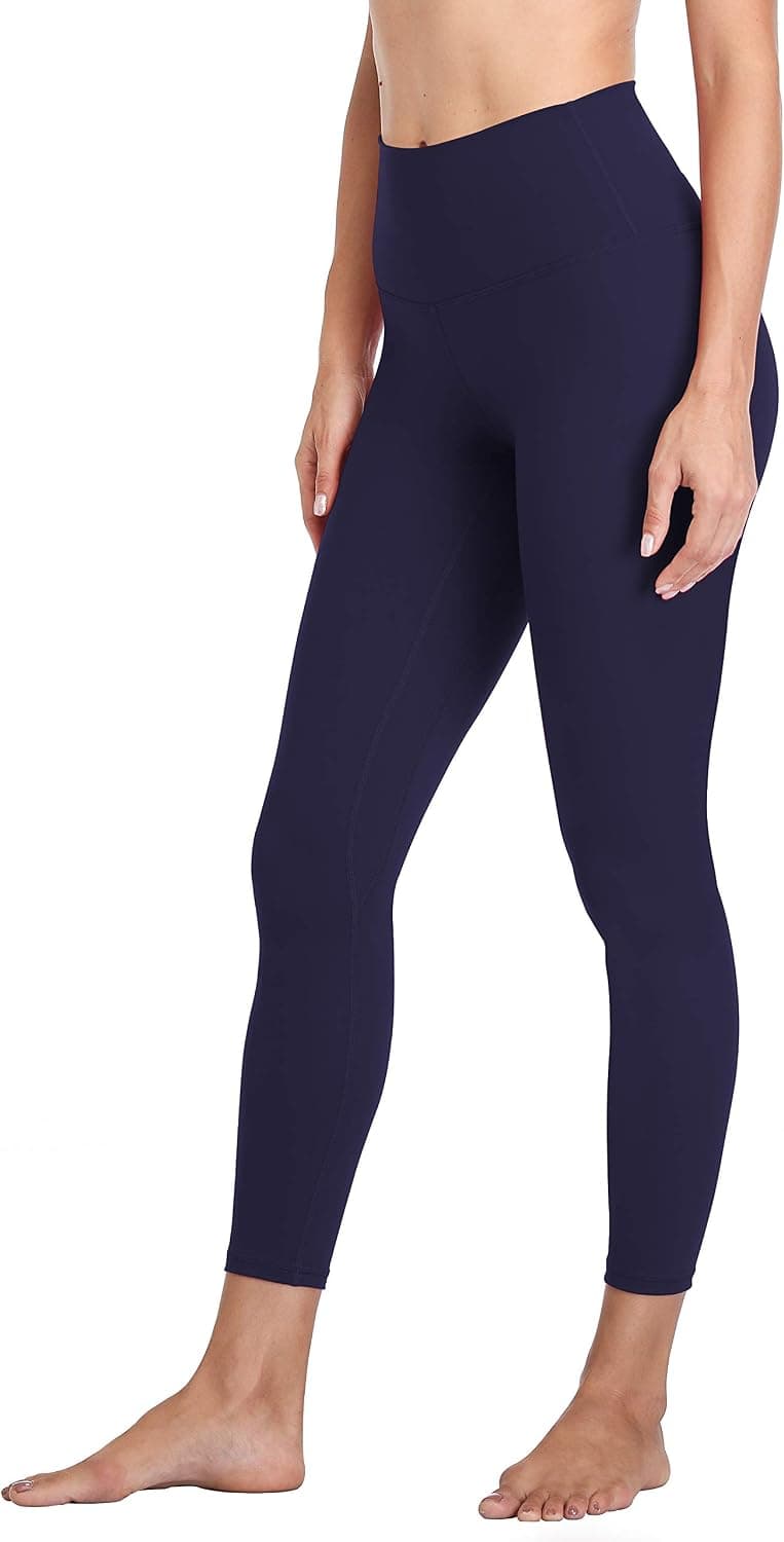 Mipaws High Waist Yoga Pants 7/8 Length Tummy Control Workout Seamless Waistband Running Yoga Leggings for Women