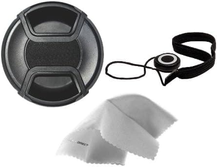 Digital Nc Nikon D50 Lens Cap Center Pinch (52mm) + Lens Cap Holder + Nwv Direct Microfiber Cleaning Cloth.