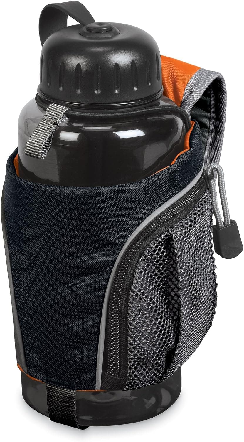 High Sierra Ravine Water Bottle & Holder, Black/Ash, One Size