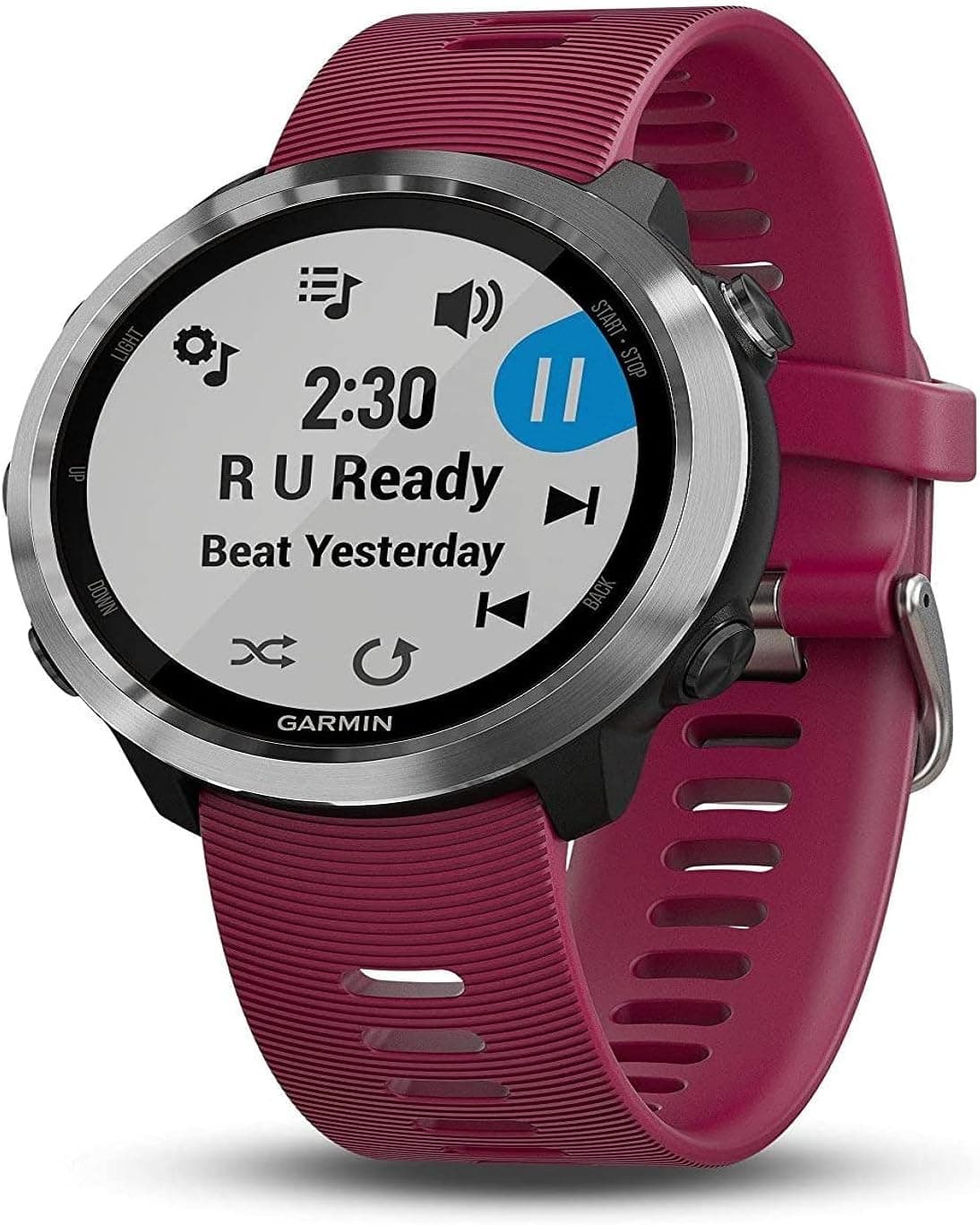 Garmin 010-01863-21 Forerunner 645 Music, GPS Running Watch with Pay Contactless Payments, Wrist-Based Heart Rate and Music, Cerise, 1.2 inches (Renewed)