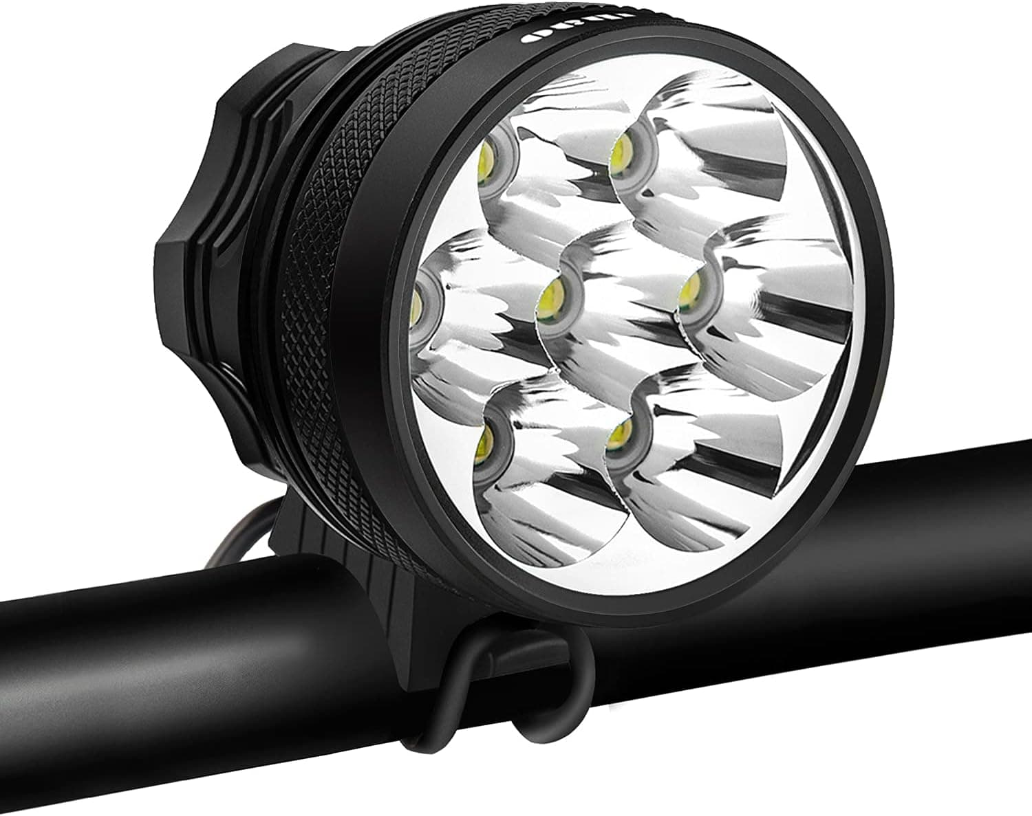 Weihao Bike Light, Waterproof Bicycle Headlight, Super Bright 10500 Lumen 7 LED Bike Headlight, 9600mAh Bike Front Headlight Rechargeable, Headlamp Flashlight, for All Bike Cycling Camping Outdoor