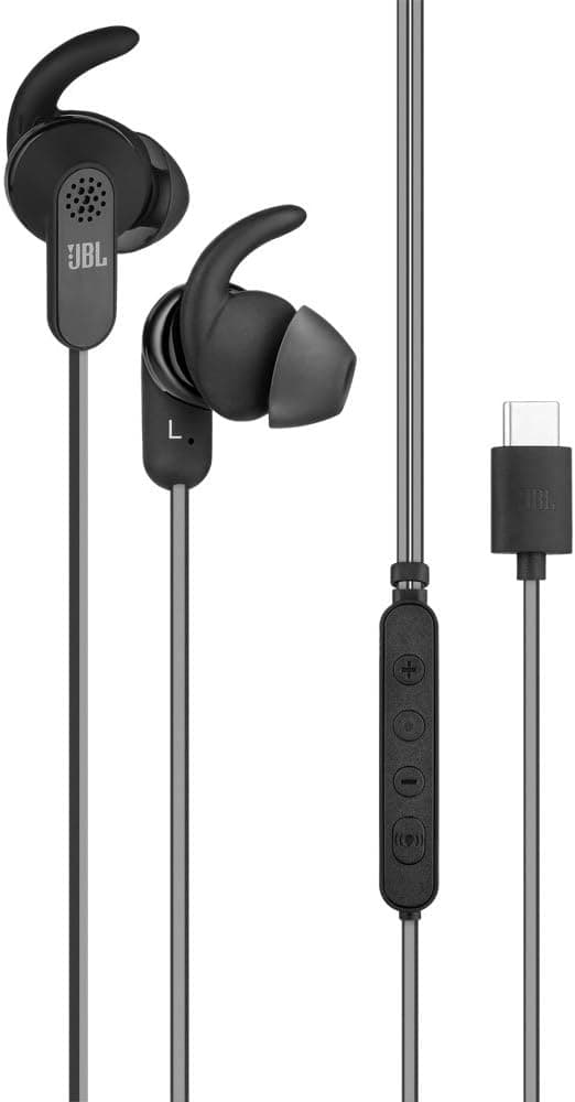 JBL Reflect Aware C in-Ear Sport Headphones w/Active Noise Cancelling - USB Type C Version Connector (Black)