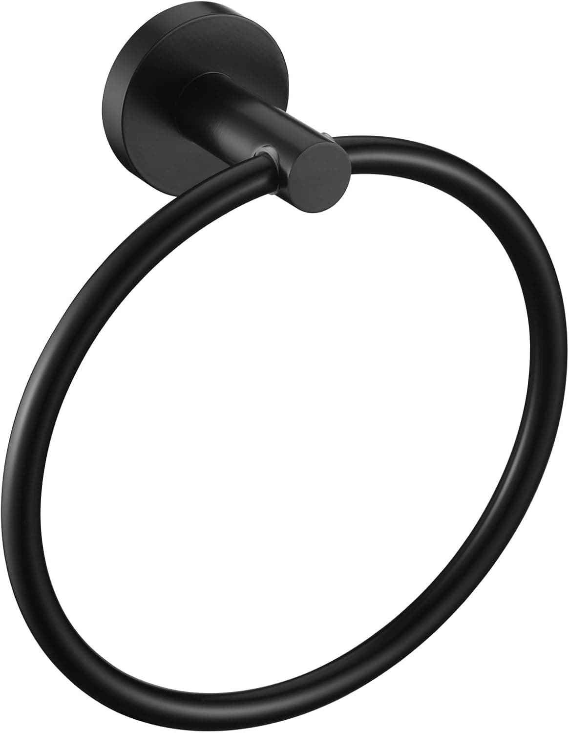 Matte Black Hand Towel Ring for Bathroom Wall Mounted Heavy Duty Towel Holder SUS 304 Stainless Steel Round Hand Towel Racks Bathroom Hardware Towel Hanger