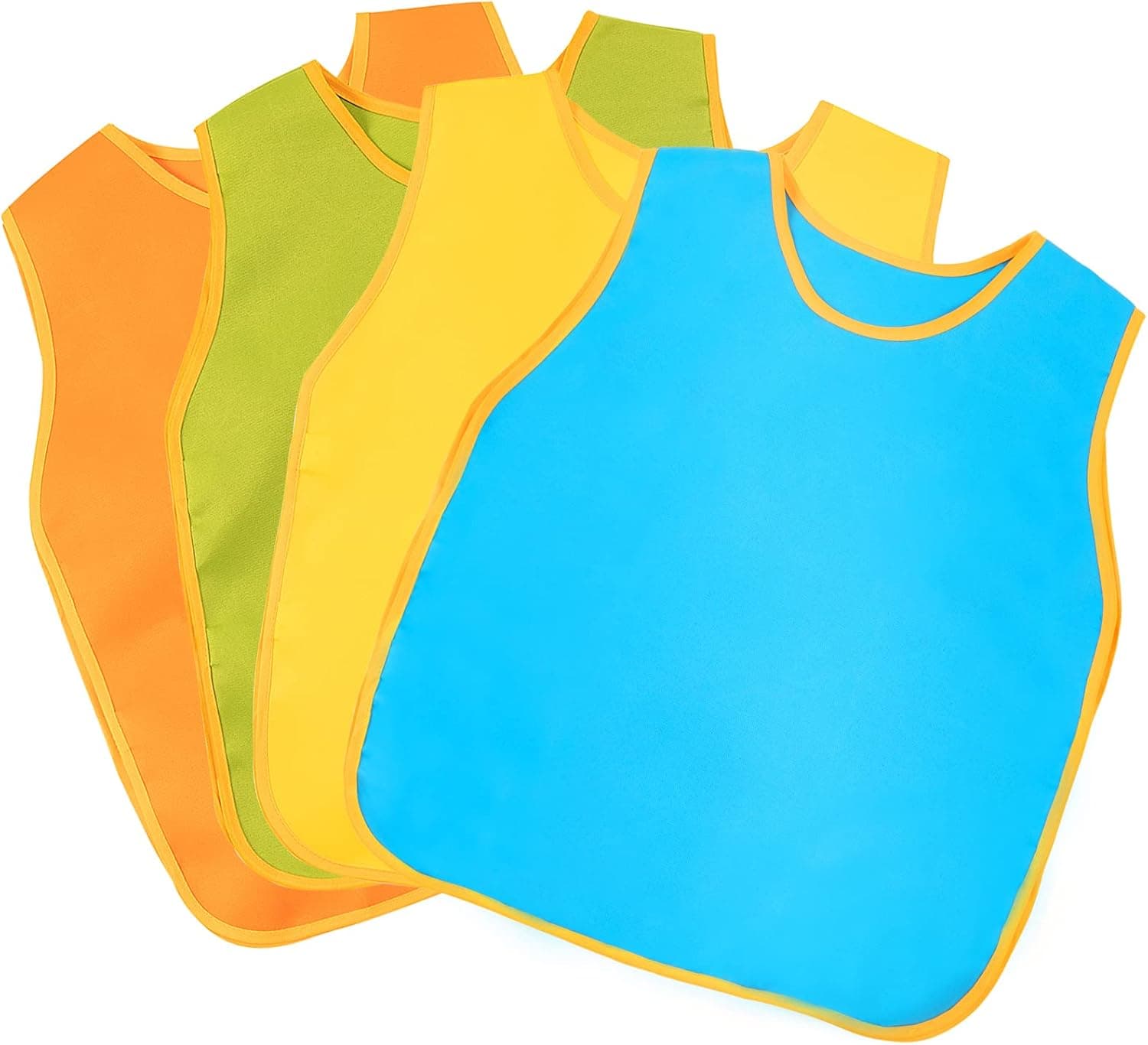 4PCS Kids Art Smocks,Waterproof Art Painting Aprons,Sleeveless Children Art Aprons Smocks for Kids Painting Feeding,Toddler Paint Smocks Aprons for Age 2-7 Years Child DIY Classroom Kitchen Crafts