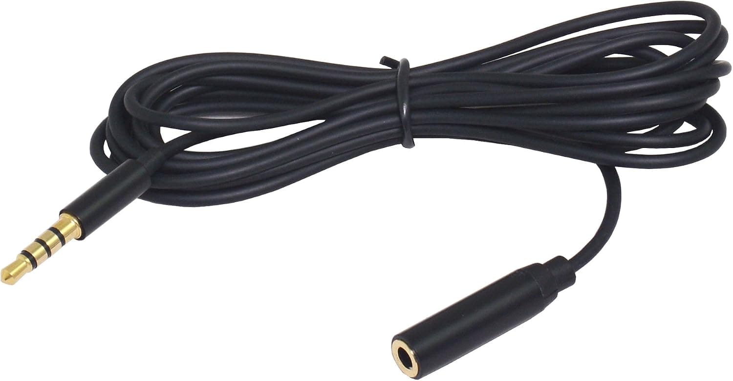 3.5mm Audio Extension Cable, 2Packs TRRS Male to TRRS Female Stereo Microphone Extender Converter Adapter 6Ft (2 Meters) for Smartphone, iPhone, Samsung, Headphones Speakers Tablet (6 feet x2)