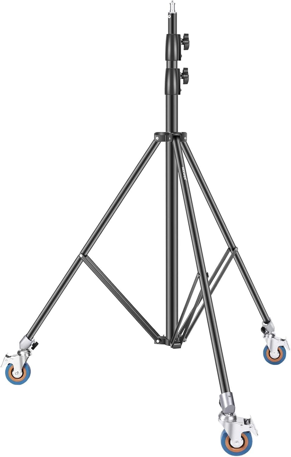 Neewer 8.5ft/2.6m Heavy-Duty Light Stand with Casters, Adjustable Aluminum Alloy Tripod Stand, Photography Wheeled Base Stand for Photo Studio Softbox, Monolight and Other Photographic Equipment