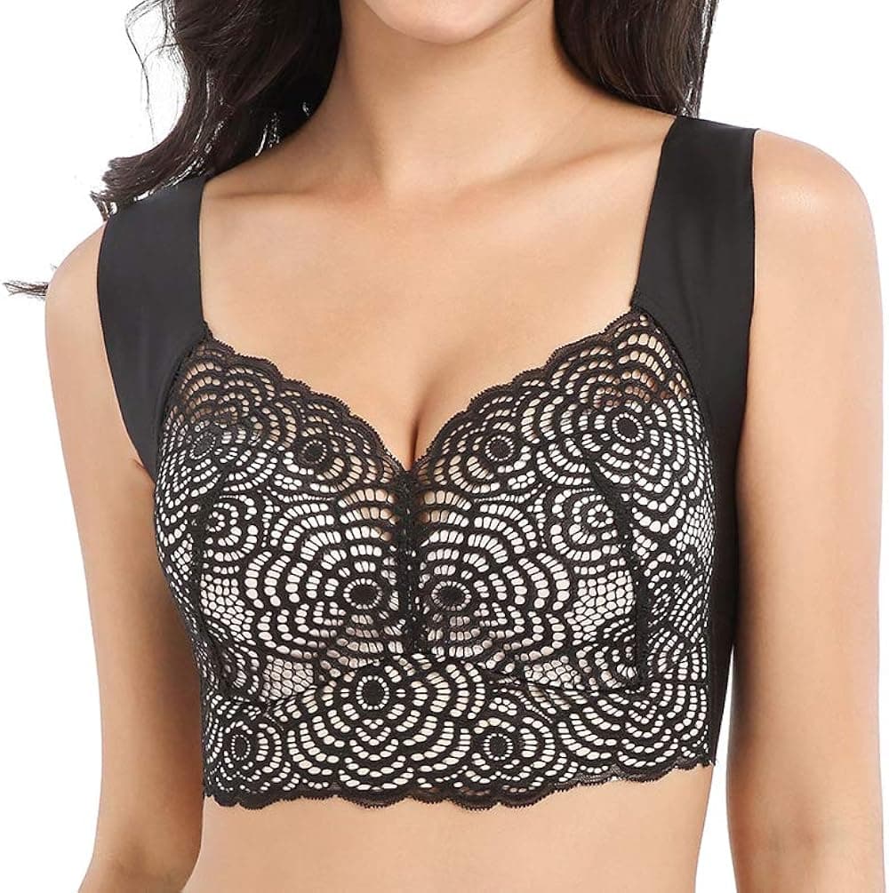 SportsWell Aire Ultimate Lift Stretch Full-Figure Seamless Lace Cut-Out Bra Sports Bra Sleep Everyday Bra