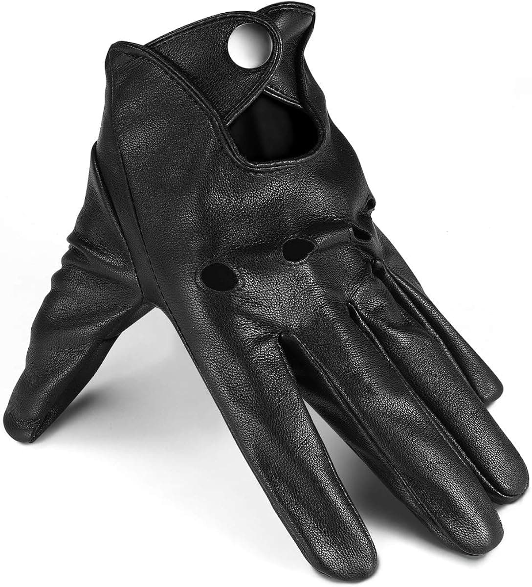 Driving Gloves Thin Black Leather Gloves Mens Driving Gloves Touchscreen Outdoor Sports