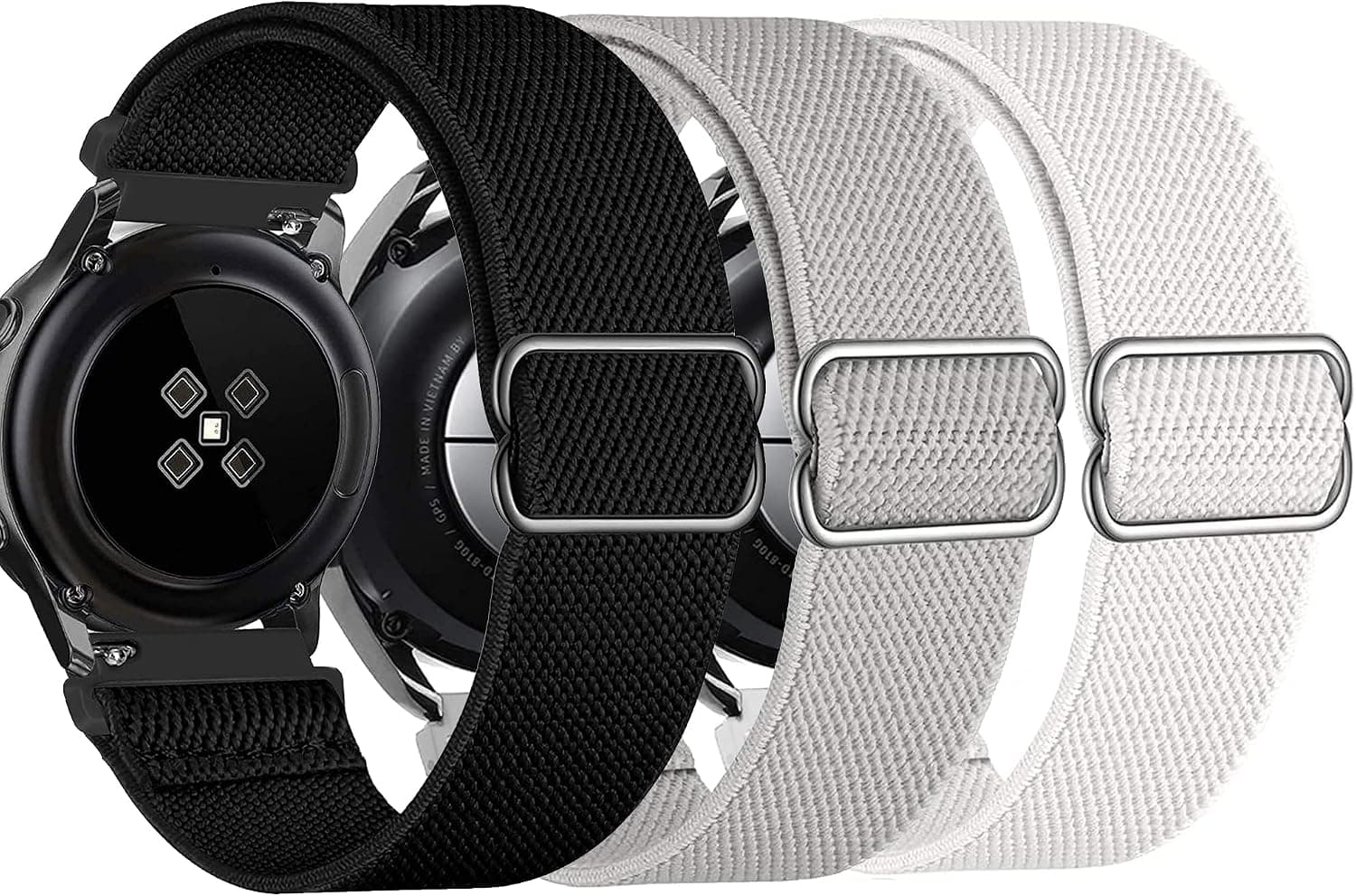 YEEJOK Compatible for Fossil Watch Band 22mm, Fossil Men's Gen 6/5E 44mm Bands Nylon, Stretchy Solo Loop Sport Elastic Braided Wristbands for Men's Gen 5LTE/Carlyle Garrett/Women's Julianna/Gen 4 Explorist HR