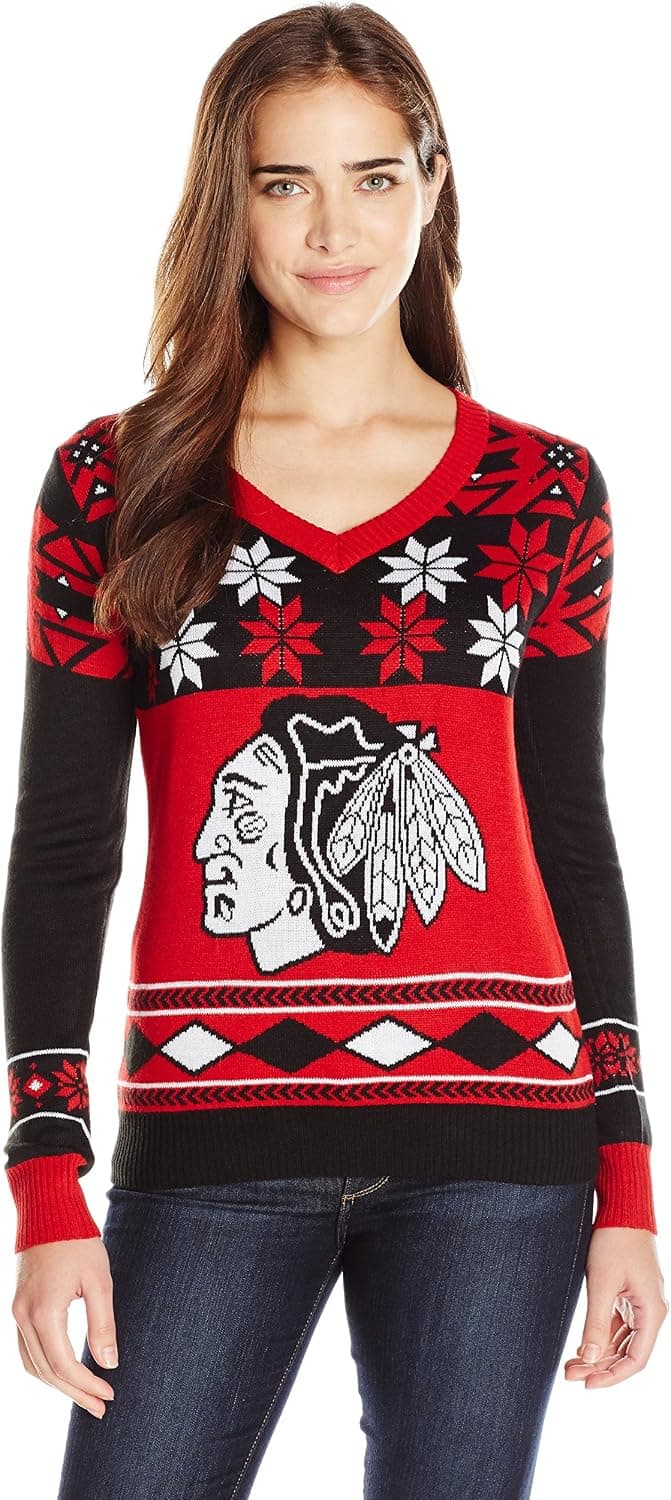 FOCO NHL Women's V-Neck Sweater