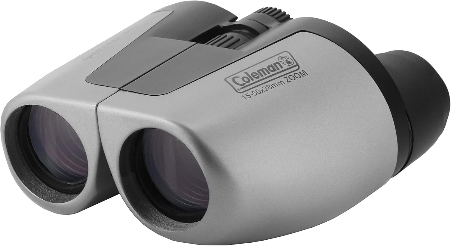 Coleman 15-50x28 Compact Zoom Binoculars, Silver (CZ155028)