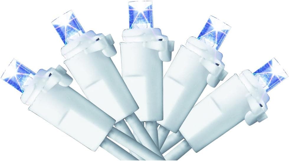 Cosmo Lighting Christmas/Outdoor/Patio Lights 70 Count Icicle Concave LED String Lights, White Wire, Cold White