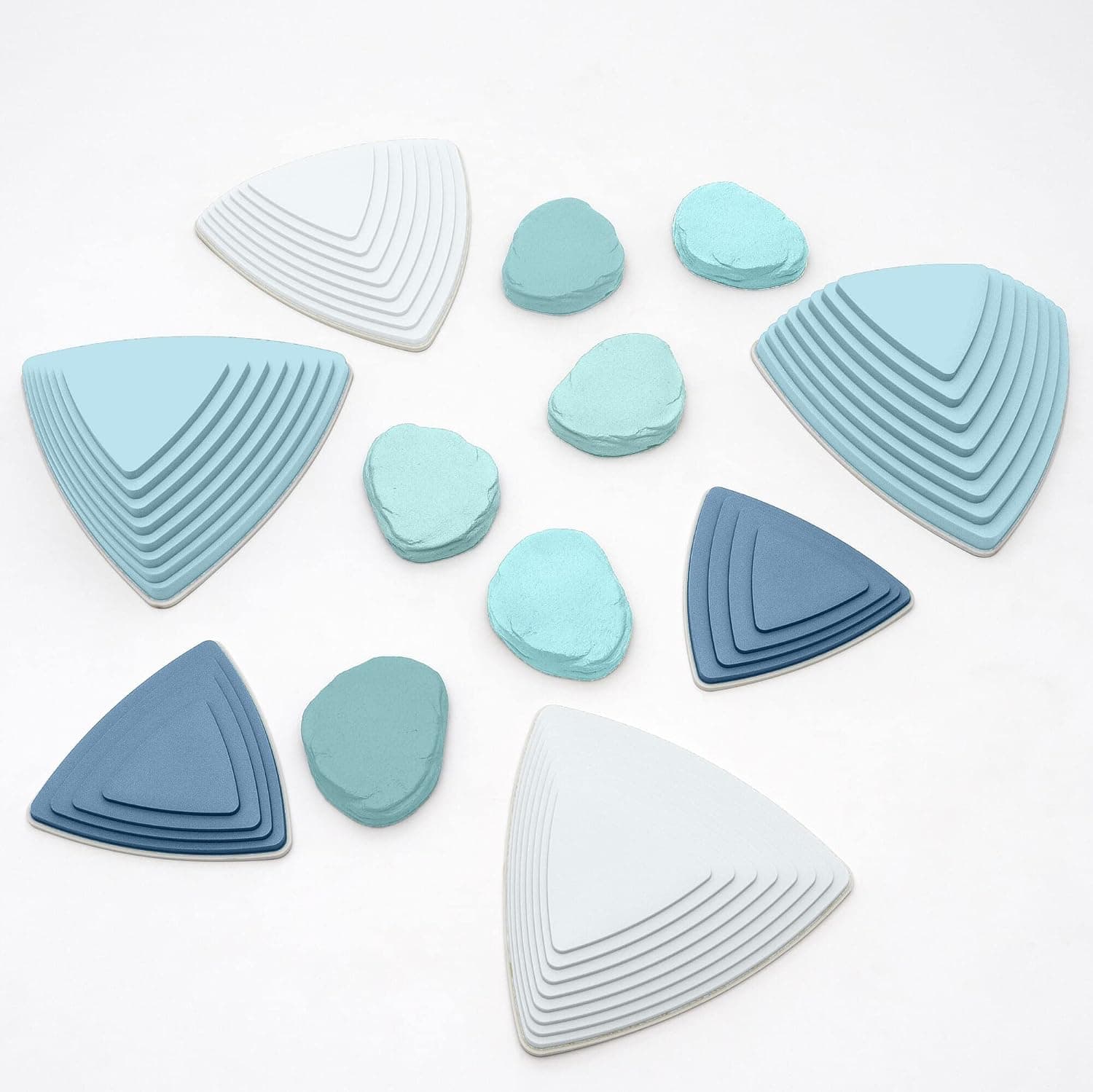 JumpOff Jo - Rocksteady Plus Balance Blocks & Puddle Jumper Foam Stones for Kids, Promotes Balance & Coordination, Sensory Toys, Stepping Stones for Kids, Set of 12 Pieces