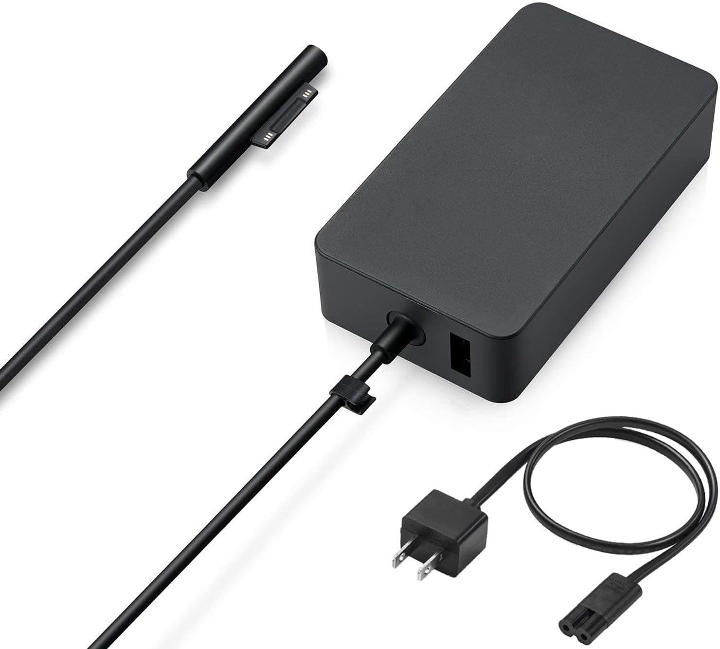 Surface Pro Charger, 65W 15V 4A Power Adapter for Microsoft Surface Pro 3/4/5/6/7/X, Compatible for Both Microsoft Surface Book Laptop/Tablet, New Surface Pro Charger with USB Charging Port