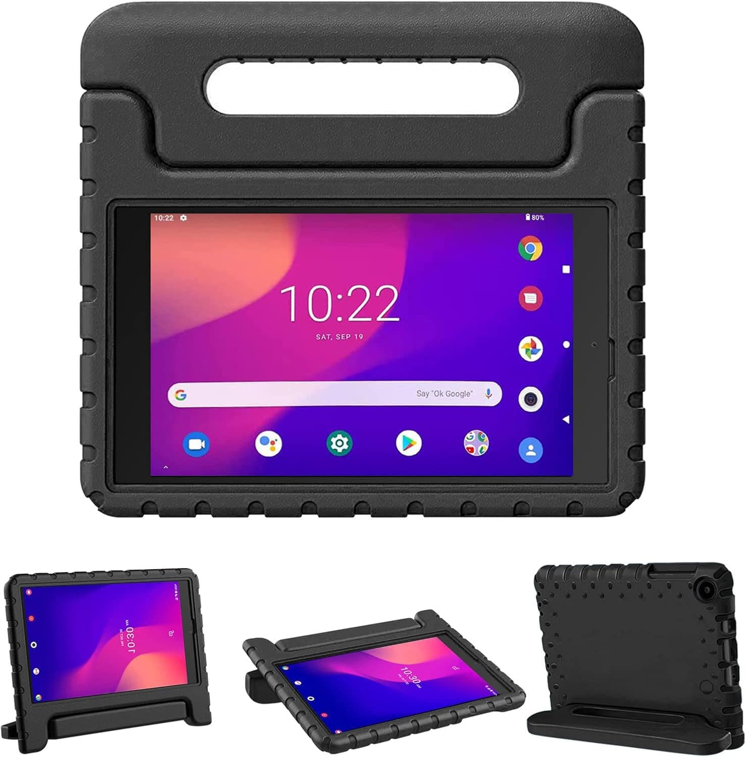 SIMPLEWAY Case for Alcatel Joy Tab 2 8 inch 2020 Release Model 9032Z, Light Weight Durable Shock Proof Convertible Handle Stand Case Alcatel Joy Tab 2 2020 Tablet 9032Z Kids Case