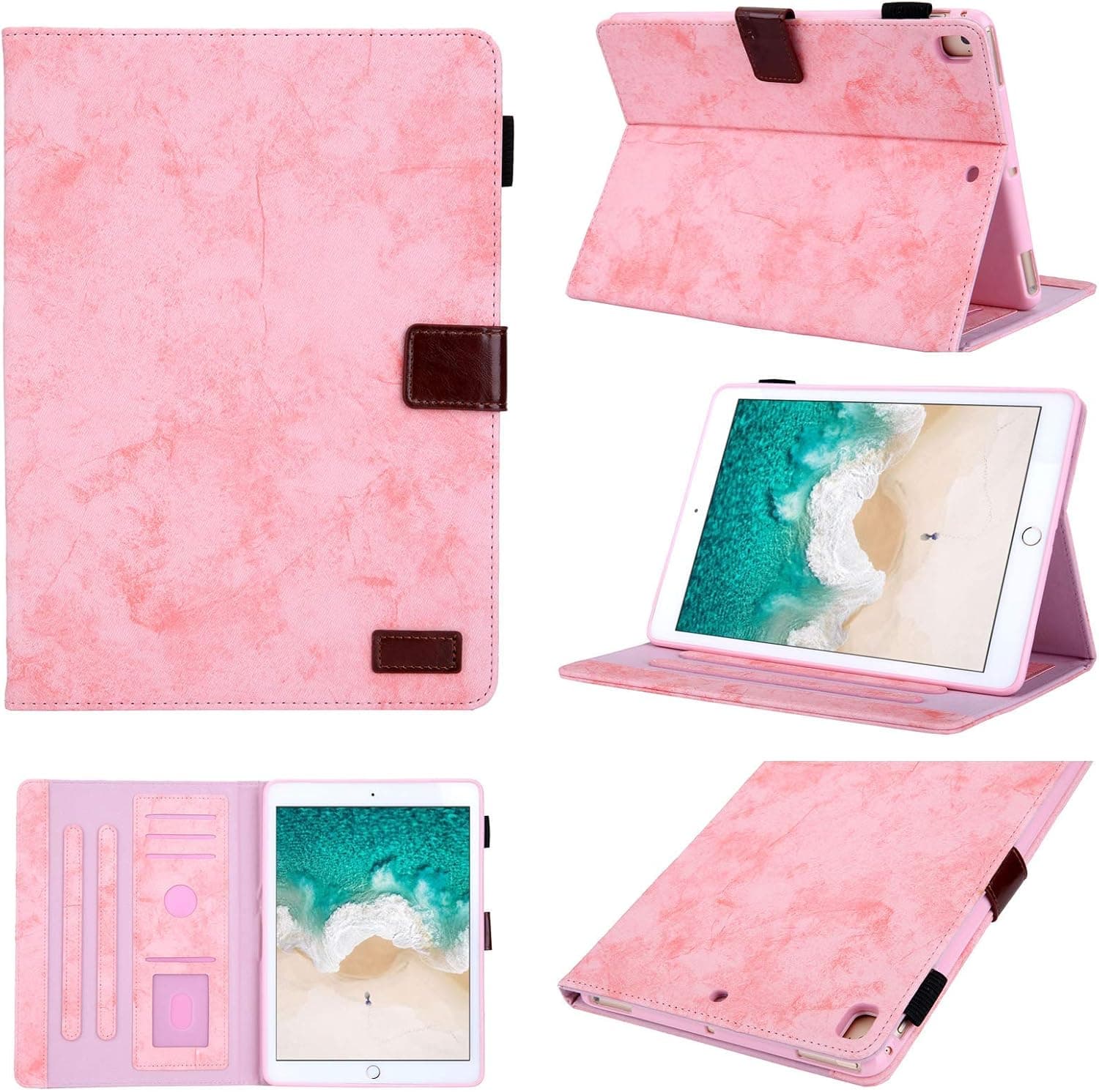 New iPad 9.7 Inch 2017/2018 Case/IPad Air/Air 2 Case, Chgdss [Anti-Skid Support] Colorful Painting Auto Wake/Sleep Corner Protection Cover, for Apple iPad 9.7 2017/2018/iPad Air 1 2 - Pink