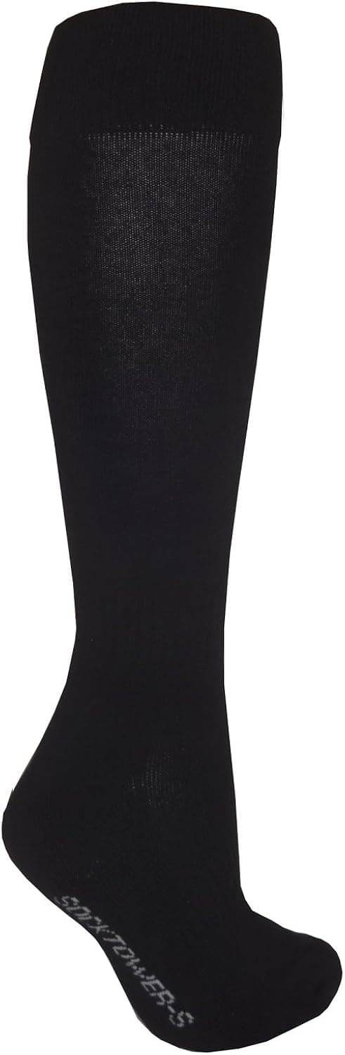 SockTower Men's Unisex Sports Athletic Cushion Crew Team Field Baseball Softball Cotton Terry Plain Knee High Socks