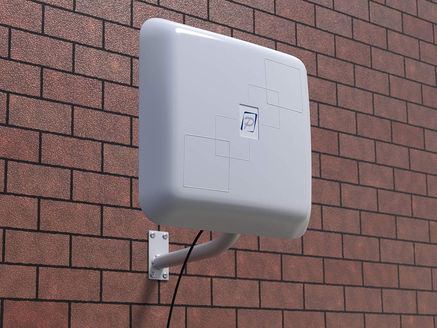 Outdoor WiFi Antenna Extender BAS-2307, 15 dB gain Flat Panel Extender up to Half-Mile for Dual Band 2.4/5 GHz routers with Detachable Antennas only