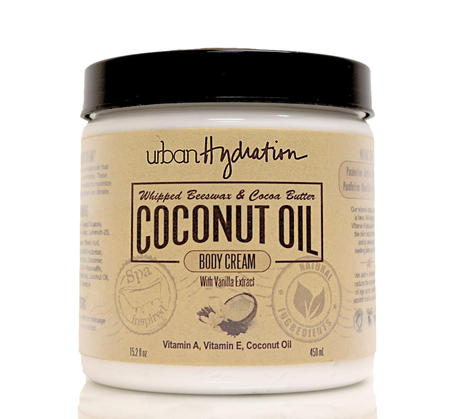 Urban Hydration Natural Extract Whipped Body Cream, Vanilla, 15.2 Ounce