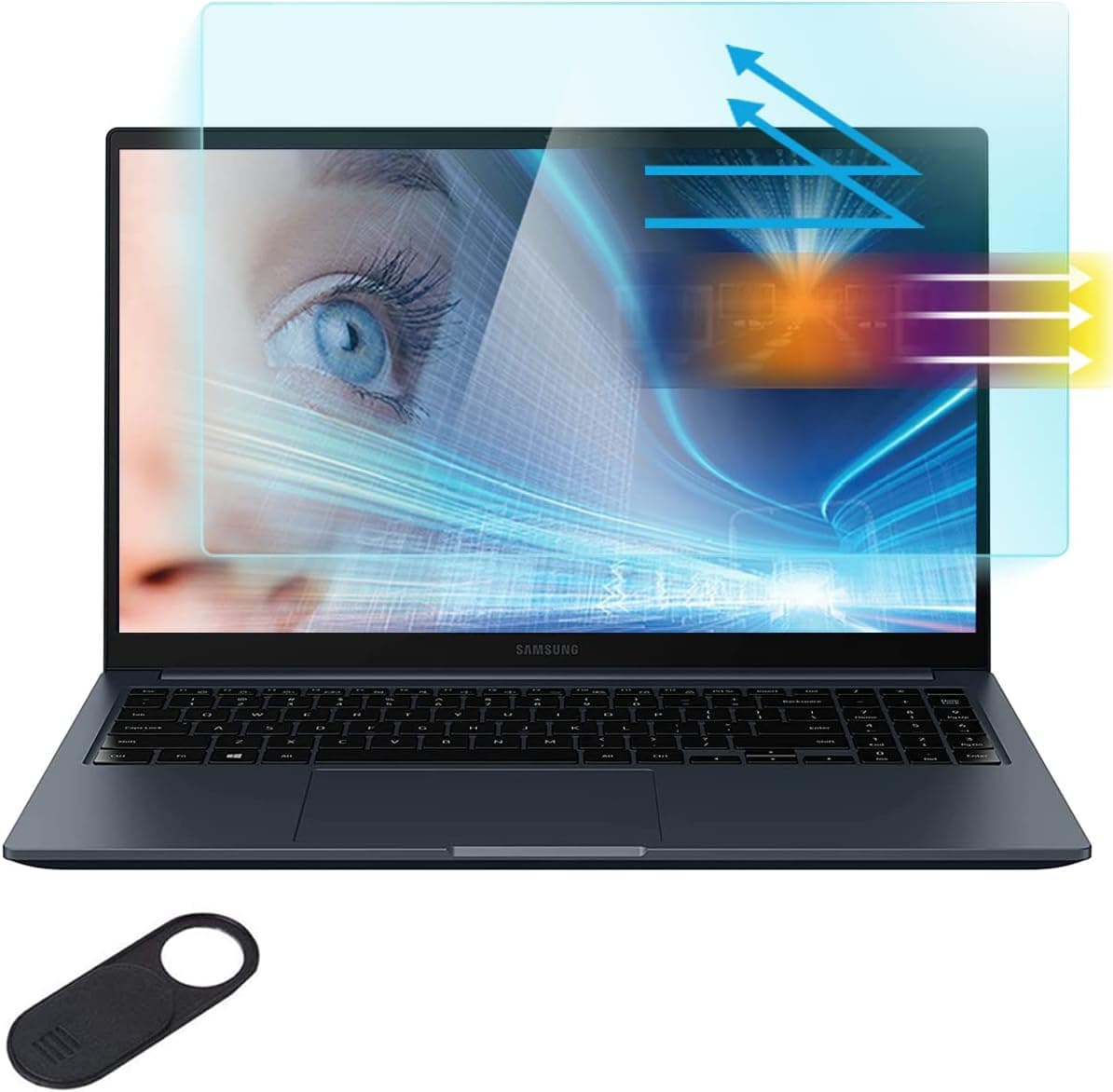 Screen Protector for 2023 2022 Samsung Galaxy Book 3/2 Pro 13.3" NP930XED, Galaxy Book 3/2 360 13.3" NP730QFG NP730QE NP930QED Anti Blue Light Anti Glare Eye Protection & Anti Fingerprint Screen Filter