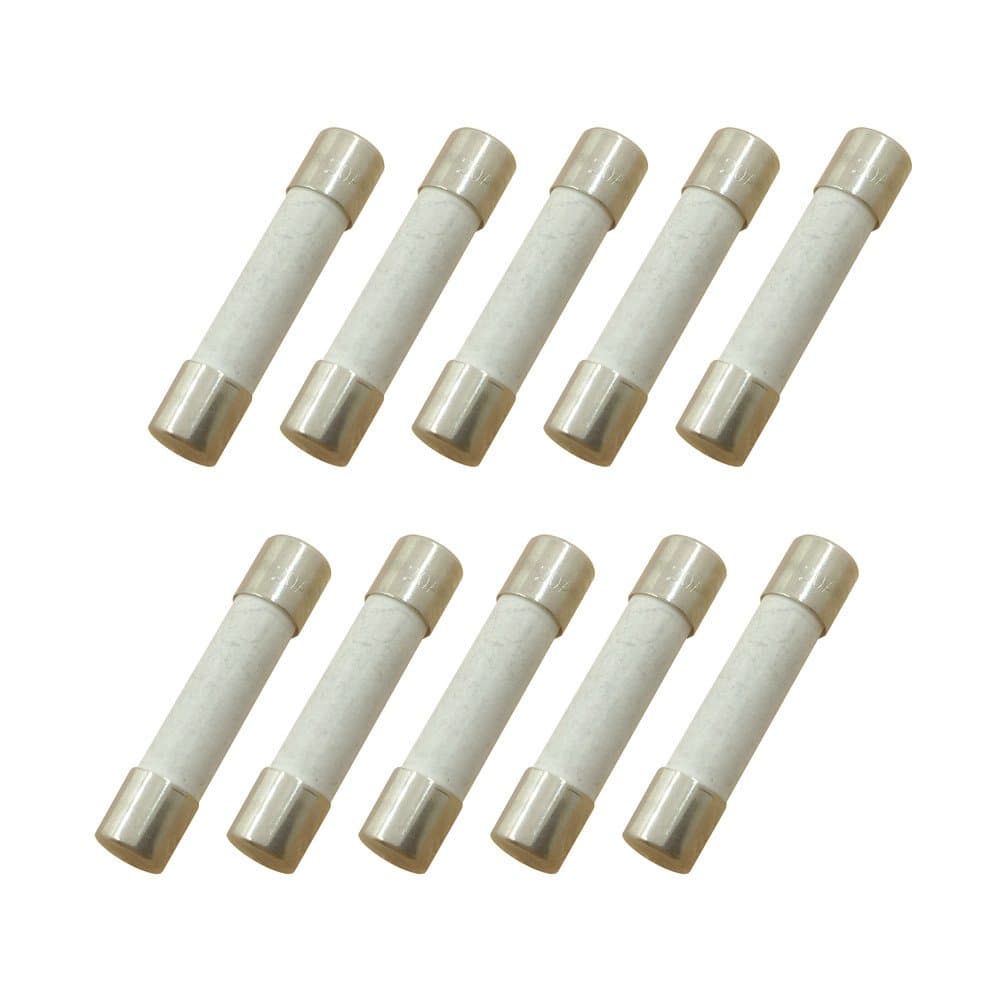 YOLISTIC (Pack of 10) 12 Amp Slow-Blow Time Delay Fuse Ceramic 6x30mm